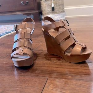 Nine West Brown wedges 8.5